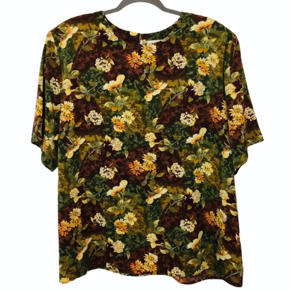 Cottagecore floral blouse top 24W